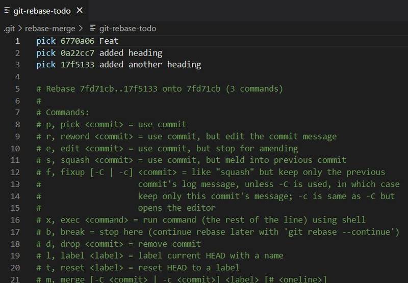 Interactive rebase text editor file