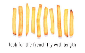 Linear searching for a french fry